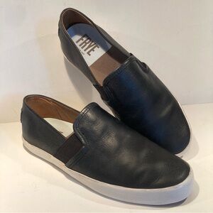 Frye Shoes Womens 10 M Dylan Loafers Slip On Sneakers Black Leather Casual